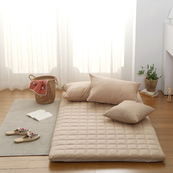 六日寝装プレーン純綿キルティング敷布団カバーシングル(S)