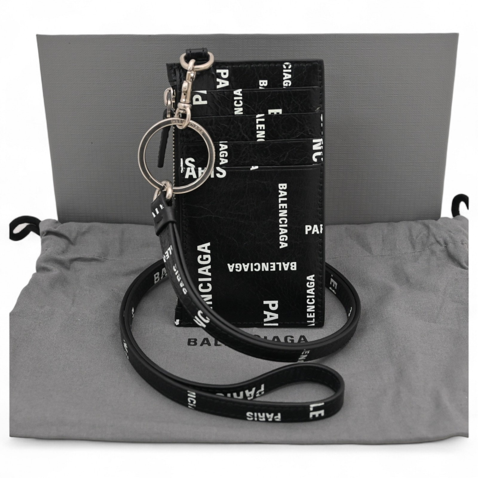 バレンシアガ ランヤード カードケース ストラップ付 Aランク ba5620cc