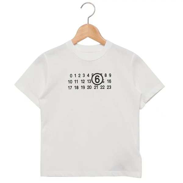 メゾンマルジェラ Tシャツ カットソー ホワイト キッズ MM6 Maison Margiela M60552 MM010 M6100 15,444円