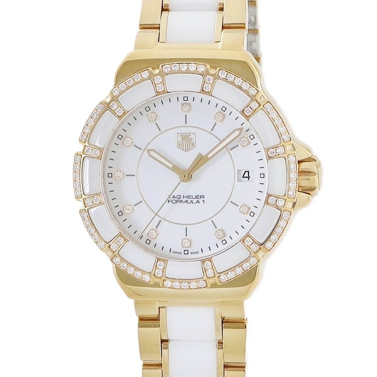 フォーミュラ1 WAH1222.BB0866 クオーツ レディース 純正ダイヤ ホワイト 白 3年保証