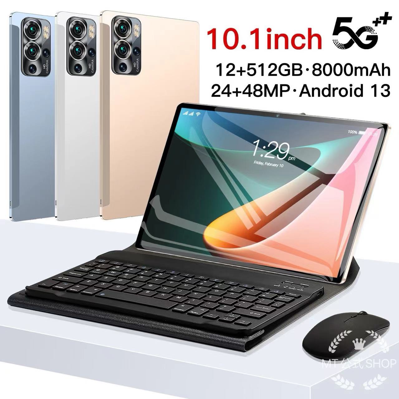 【2025新品】タブレット PC 本体 Android14 10.1インチ 本体 12GB+512GB 5G WIFI 2560*1600 ネット授業 子供向け 動画視聴 Bluetooth 人気