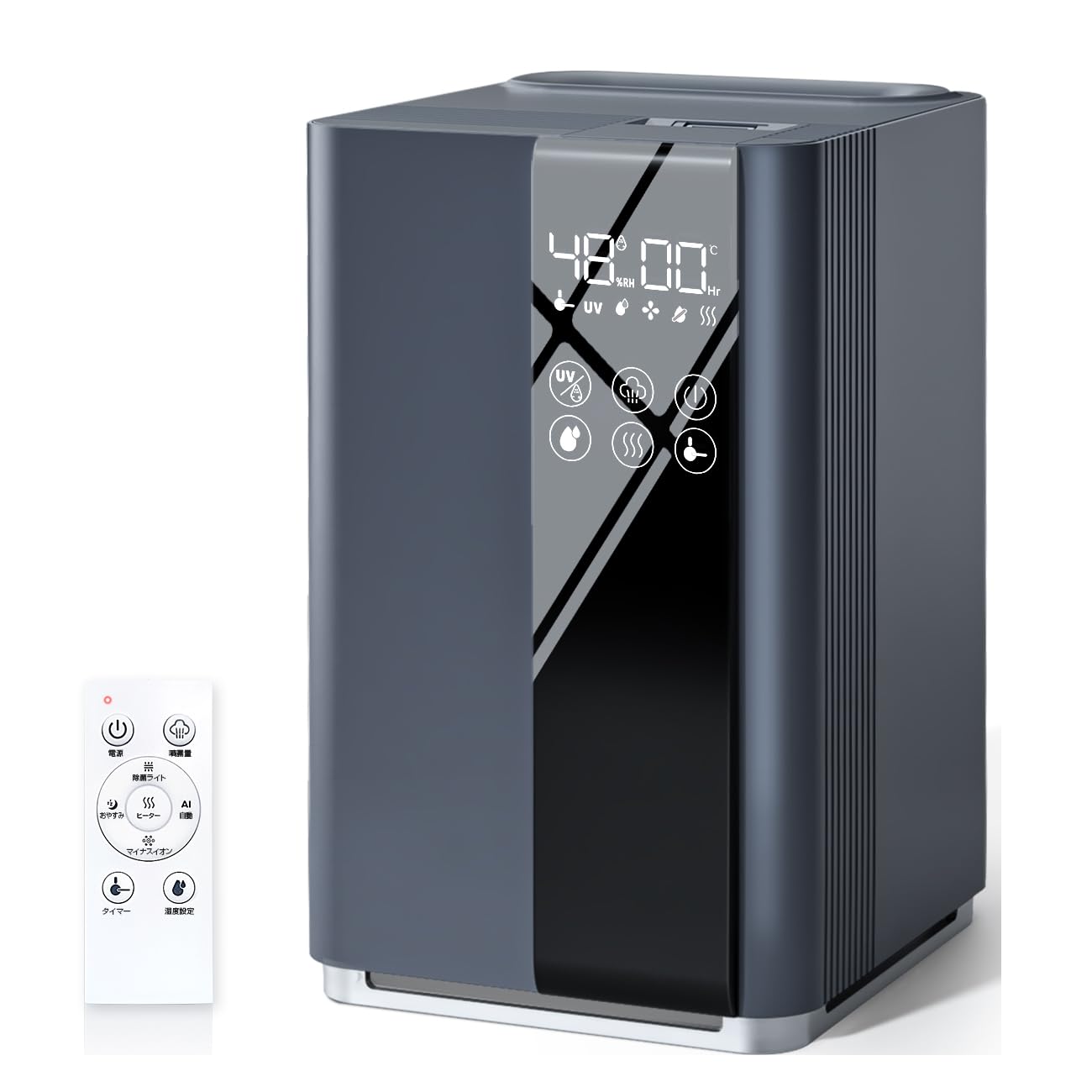 【2025新登場・AIスマート】 加湿器 大容量 5L 知能恒湿 ハイブリッド式加湿器 加熱式 &超音波式 4重除菌 & マイナスイオン 抗菌カートリッジ 空気清浄機能 100℃高温除菌 アロマ対応