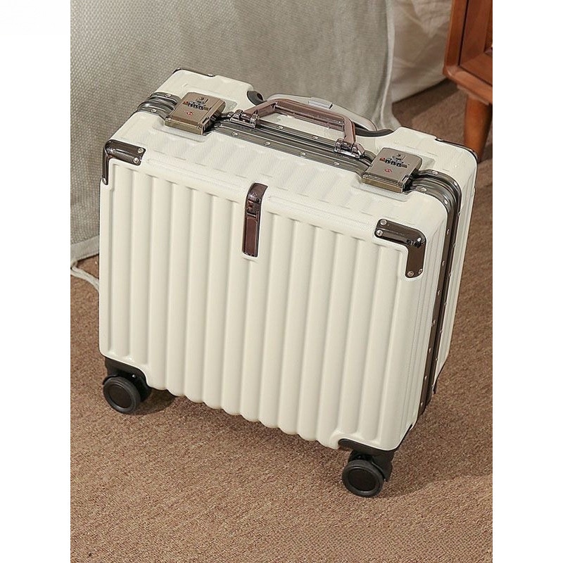 キャビンスーツケース荷物トロリーケース18インチ小型厚手耐久性のあるスクエアスーツケースポータブル荷物ボックス 9,618円