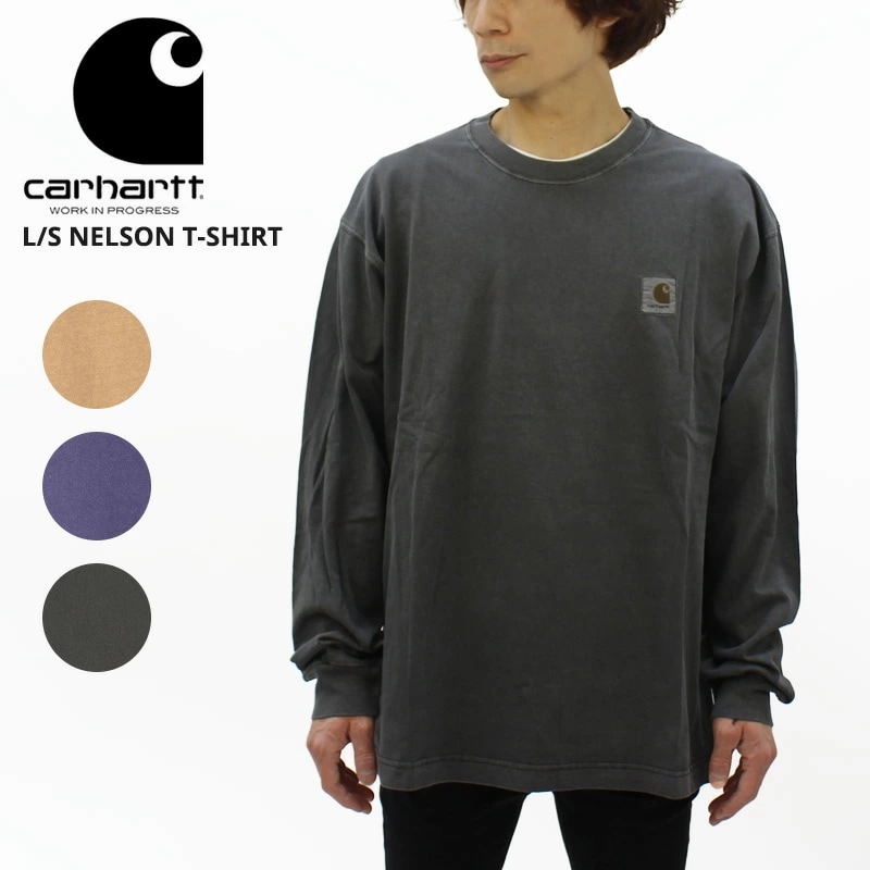 カーハート ダブリューアイピー Tシャツ Carhartt WIP L/S NELSON T-SHIRT メンズ 長袖 ロングTシャツ カットソー 無地T i029948