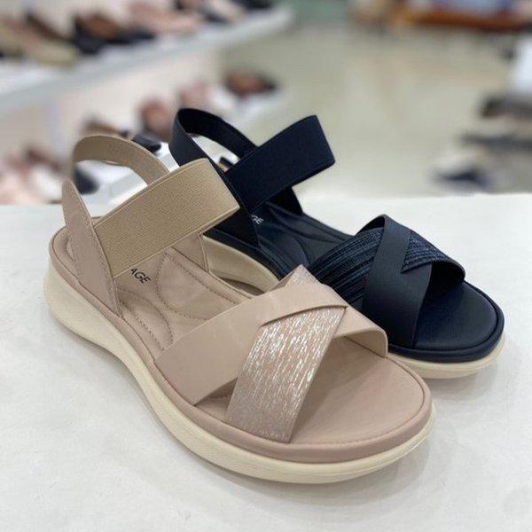 女性用カジュアルサンダル YAEMDS7034NYPI HFGZ3B GN_GN