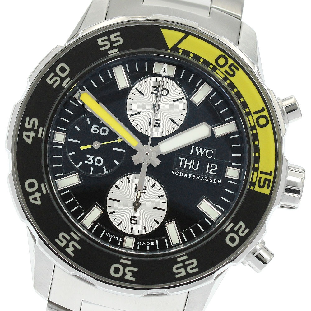 IWC IWC SCHAFFHAUSEN IW376701 アクアタイマー クロノグラフ デイデイト 自動巻き メンズ 保証書付き_903170【中古】