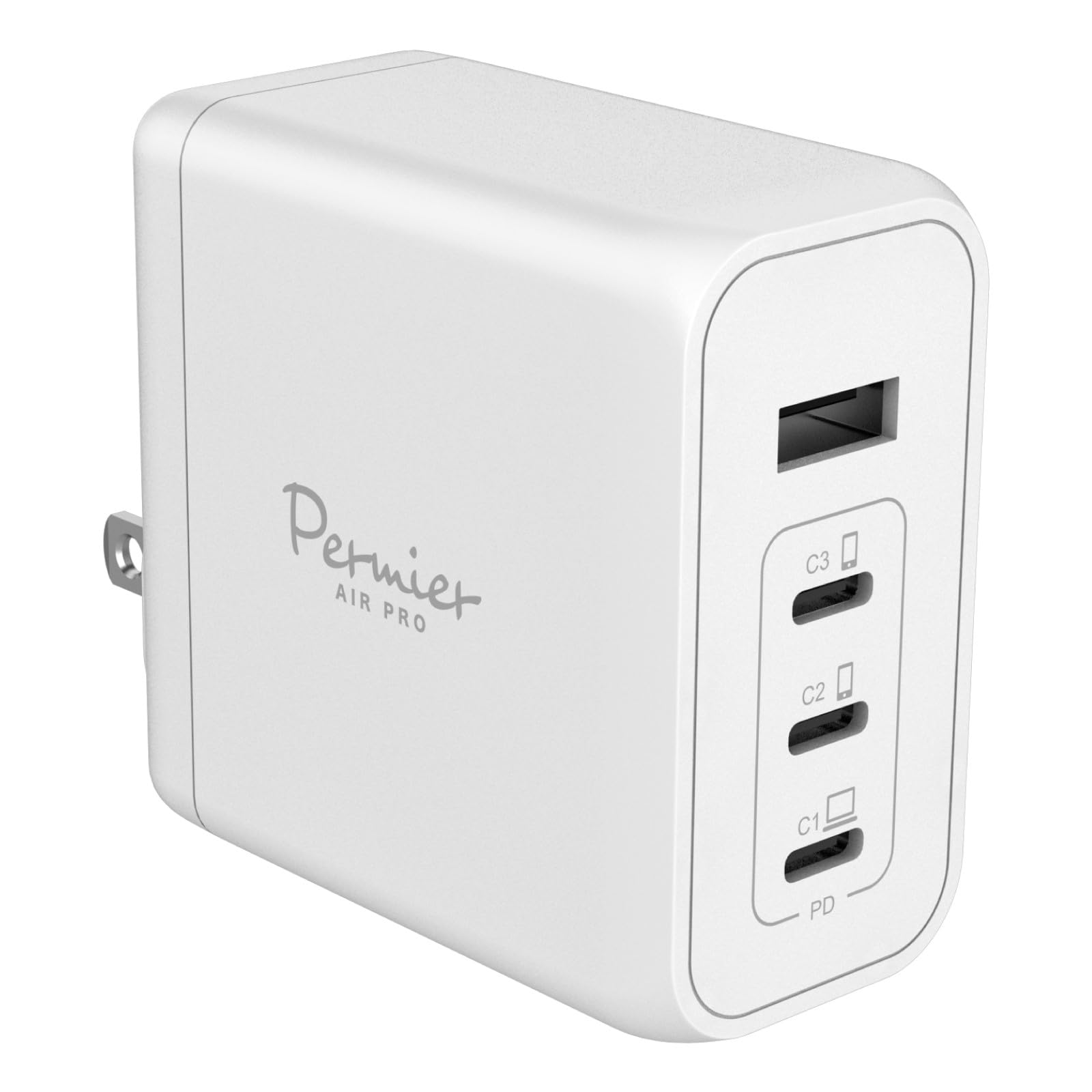 多摩電子工業 PD100W対応 AC充電器 USB x4ポート装備（USB-C x3USB-A x1）Permier PR-AP160UC3 急速USB充電器 ACアダプター 新型GaN 窒化ガリウ