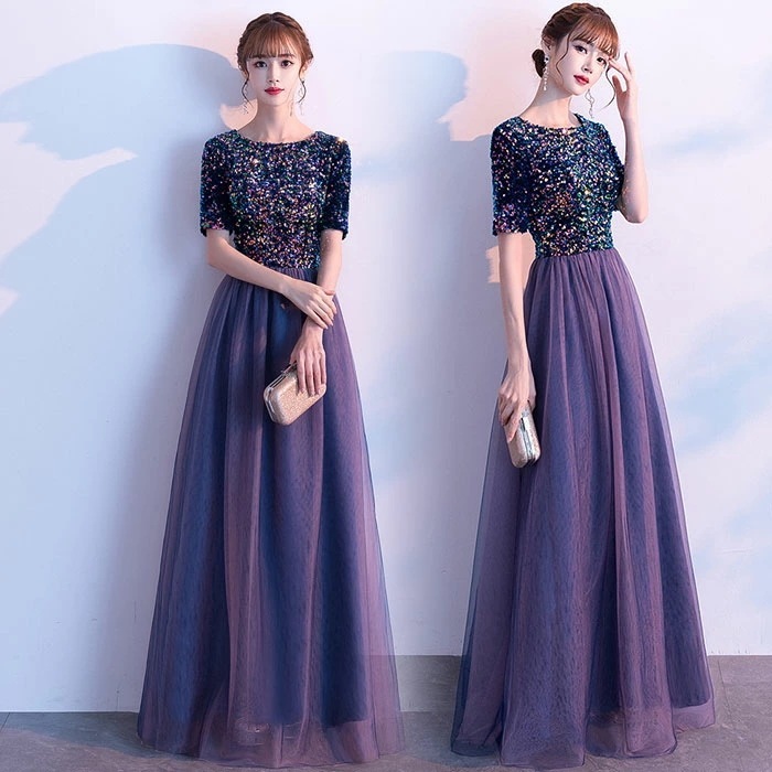 パーティードレス 結婚式ドレス ロングドレス 結婚式 ワンピース ロング丈 発表会 演奏会 二次会 2次会 お呼ばれ ゲスト レディース 大人 ピアノ 発表会 チュール スパンコール 20代 30代