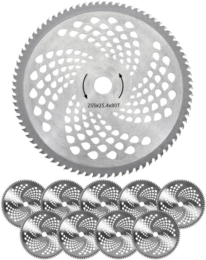 草刈り機 チップソー 草刈り機の刃 替え刃 スチール 255mm 交換 用品( 10枚, 刃数80p)