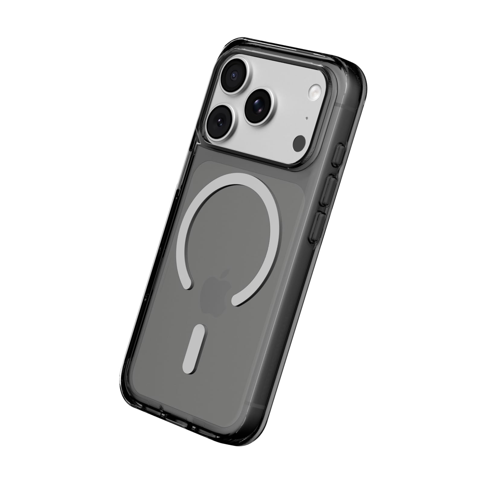 RHINOSHIELD クリアケース MagSafe対応 iPhone 17 Pro 用 強力マグネット軍用落下基準を超える傷防止耐衝撃の透明保護ケース - アッシュブラック