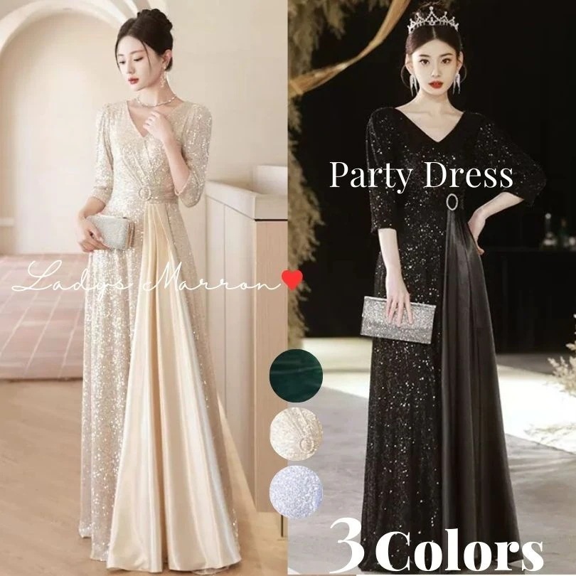 【急速出荷 2025年新作】黒ロングドレス 演奏会 イブニングドレス 黒 スパンコールドレス お呼ばれドレス 結婚式 結婚式お呼ばれドレス オケージョンドレス ワンピース かっこいい 韓国 ロングドレ