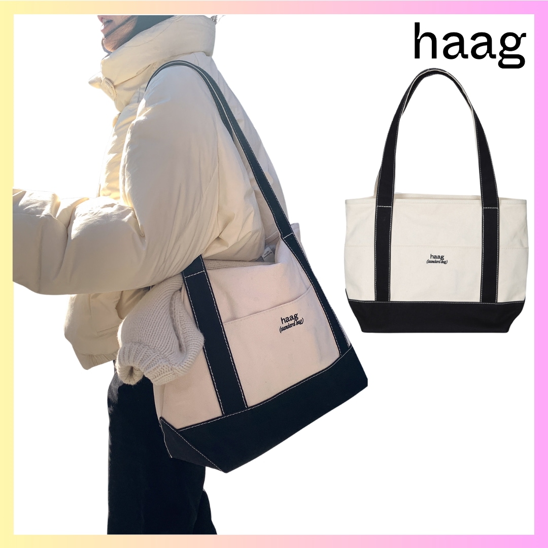 [haag] a standard bag L SIZE + FREE OMAKE レディース トートバッグ バッグ 通販おすすめ大きめ キャンバストートバッグA4対応