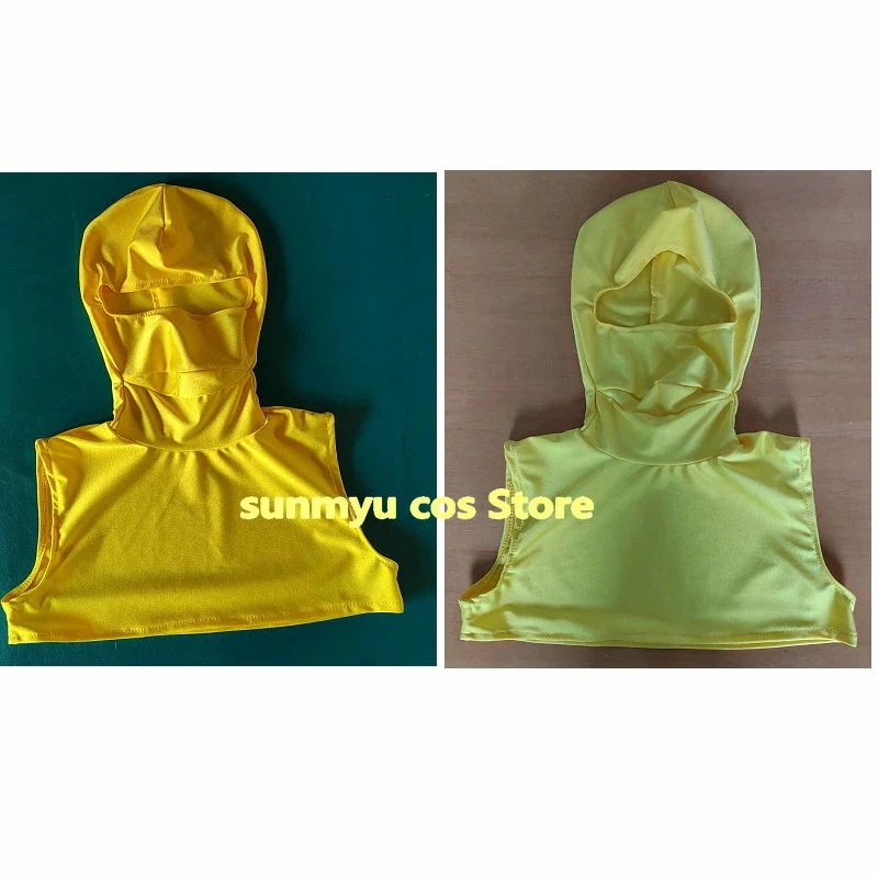 黄色内面　イエローインナーマスク　下面　スパンデックス生地製　コスプレ衣装 オーダーサイズ可