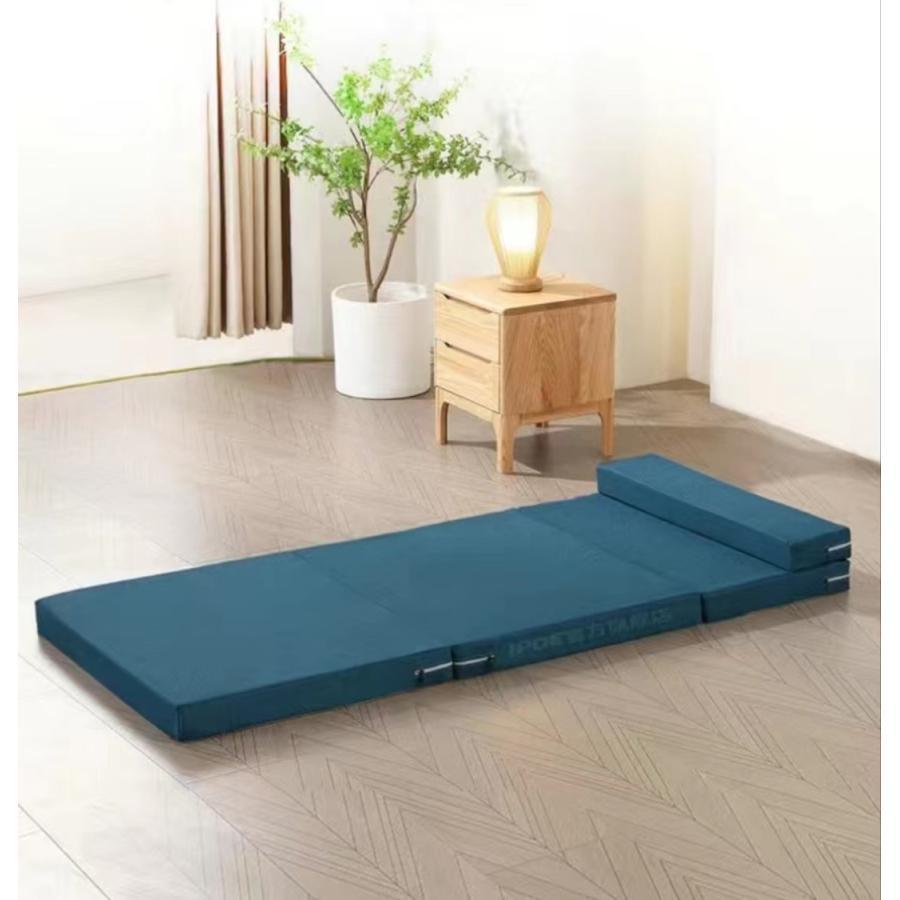 【即納】マットレス 高反発ウレタン 枕付き 三つ折り シングル お昼寝マット 折りたたみ ごろ寝マット ベッドマットレス キャンプ