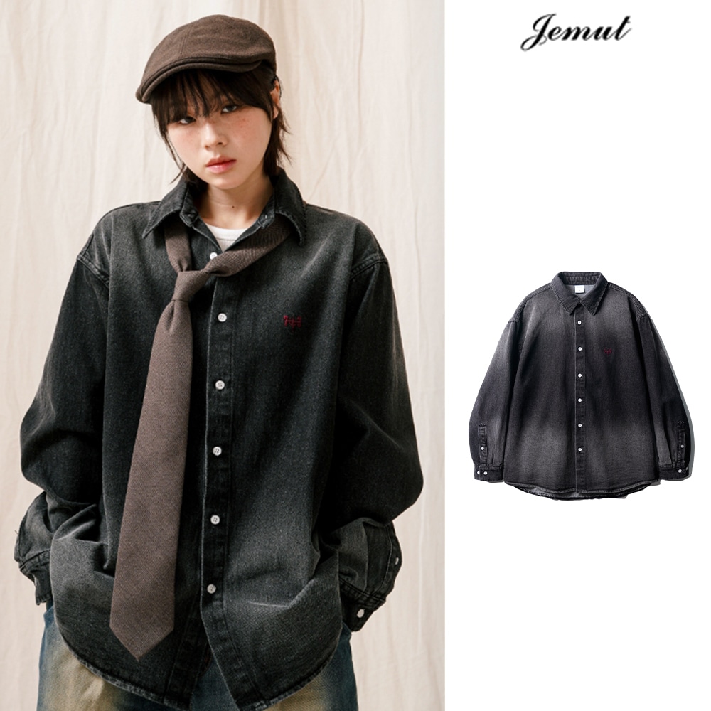 [JEMUT] Noise Washing Denim Shirt