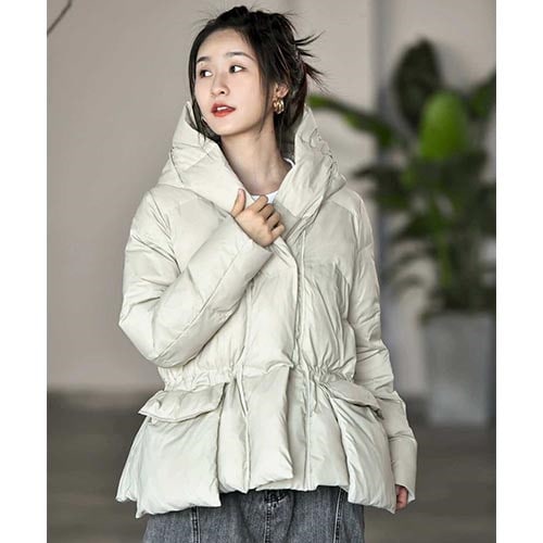 通勤 20代 細見え 30代 40代 ダウンジャケット 冬物 レディース ミセスファッション ファッション コート 防寒服 ショート丈 暖かい ダウンコート トップス フード付き 秋冬 カジュアル