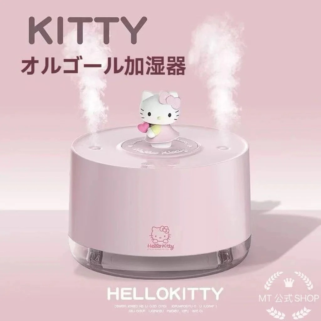 【正規品】2025新登場 加湿器 音楽ボックス2in1 KTちゃん アロマ 超音波式 卓上 大容量空焚き防止 上から吸水 4時間連続運転 静音 LEDライト 充電式 寝室 おしゃれ 超可愛い