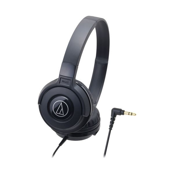 （まとめ） オーディオテクニカポータブルヘッドホン ブラック ATH-S100BK 1個 [x3セット]