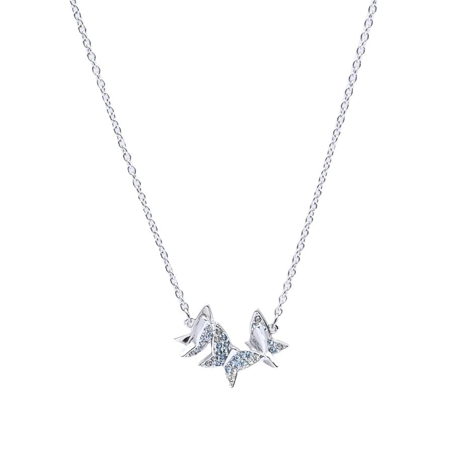 ネックレス レディース Lilia チョウ ブルー シルバー 5662181