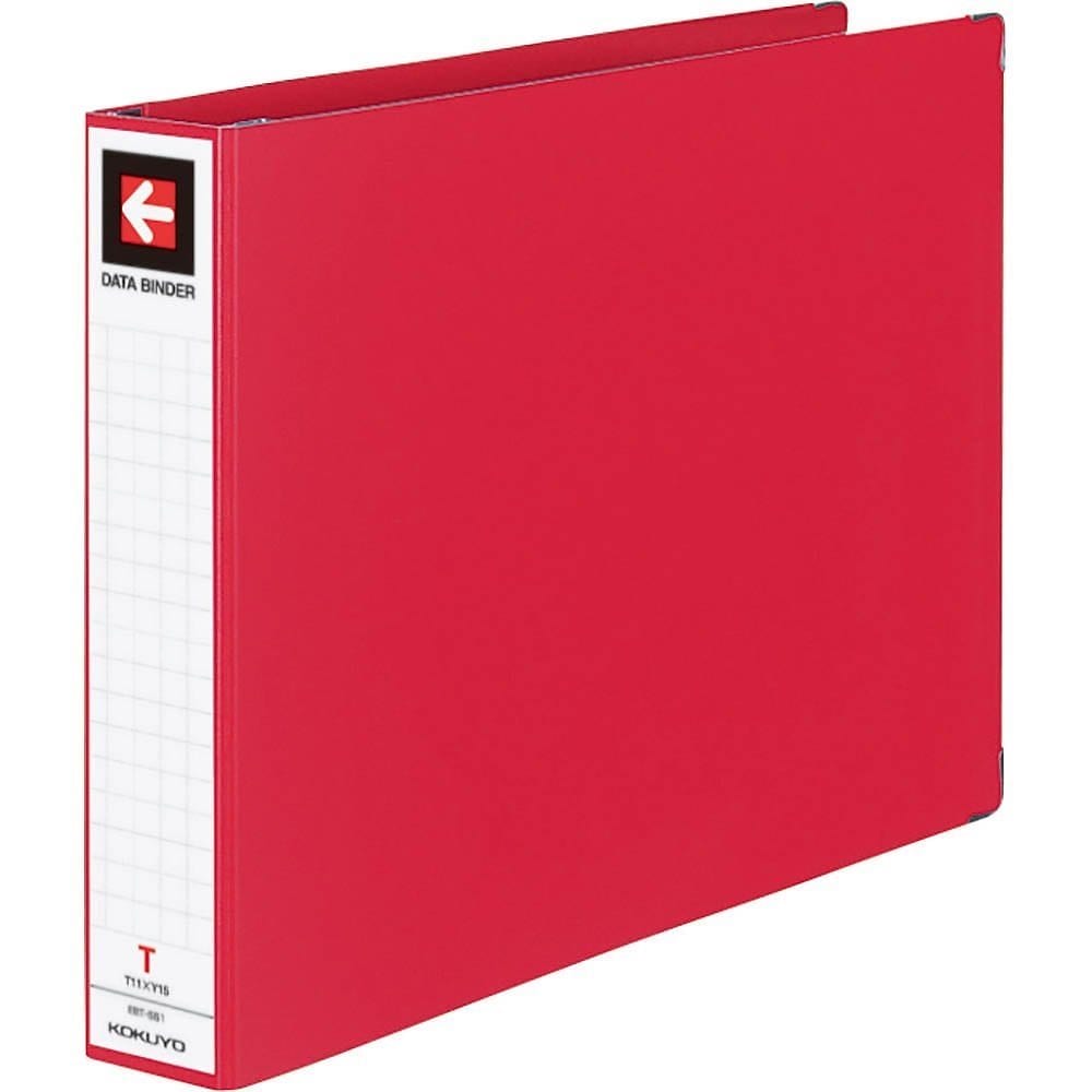 （まとめ買い）データ バインダーT バースト用 ワイド 450枚収容 赤 EBT-551R [x3]