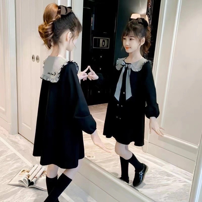 【1つ買うと10つ無料】女の子の春と秋のドレス2025秋のミディアムグランドドールドールカラーかわいいドレスプリンセスドレス