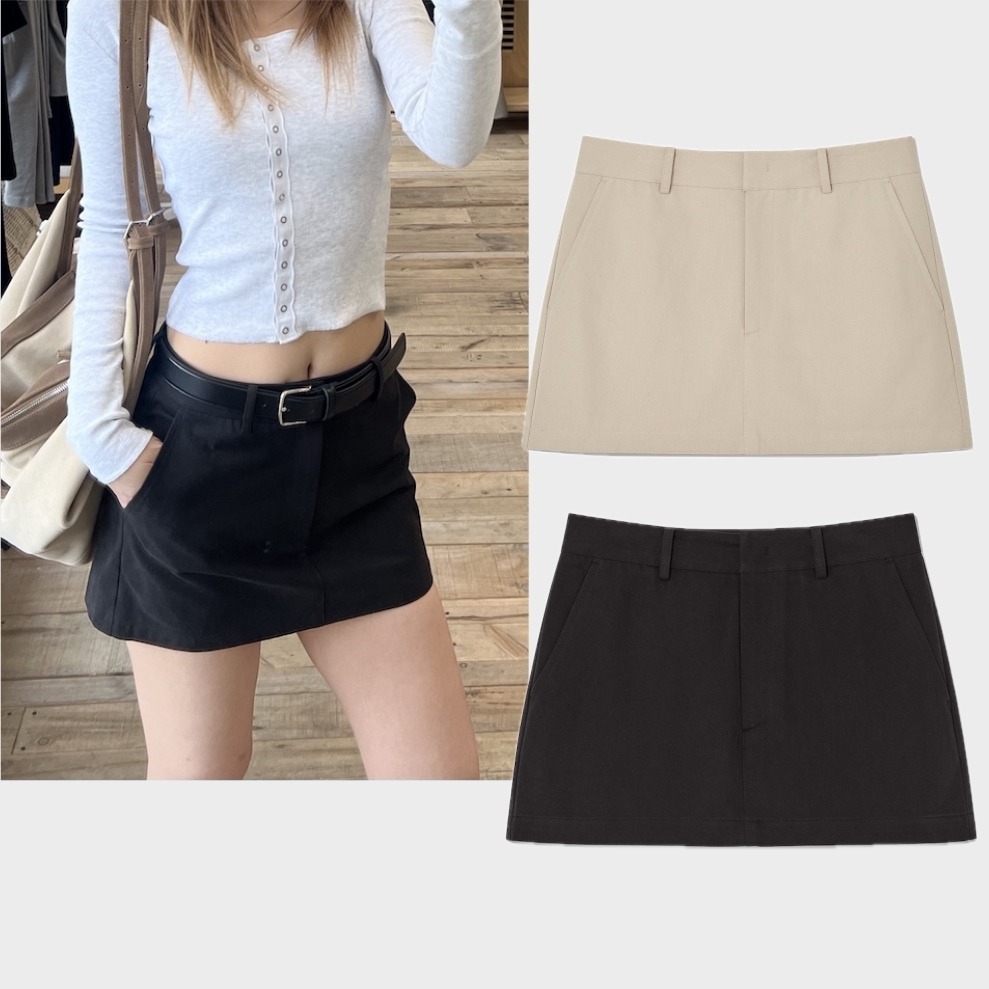 OXFORD COTTON MINI SKIRT