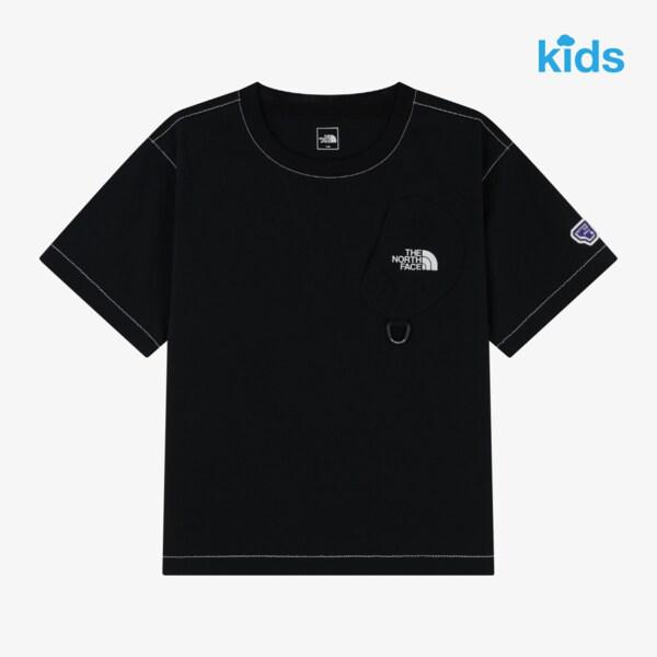 キッズアップホールドポケットティーNT7US07S BLACK