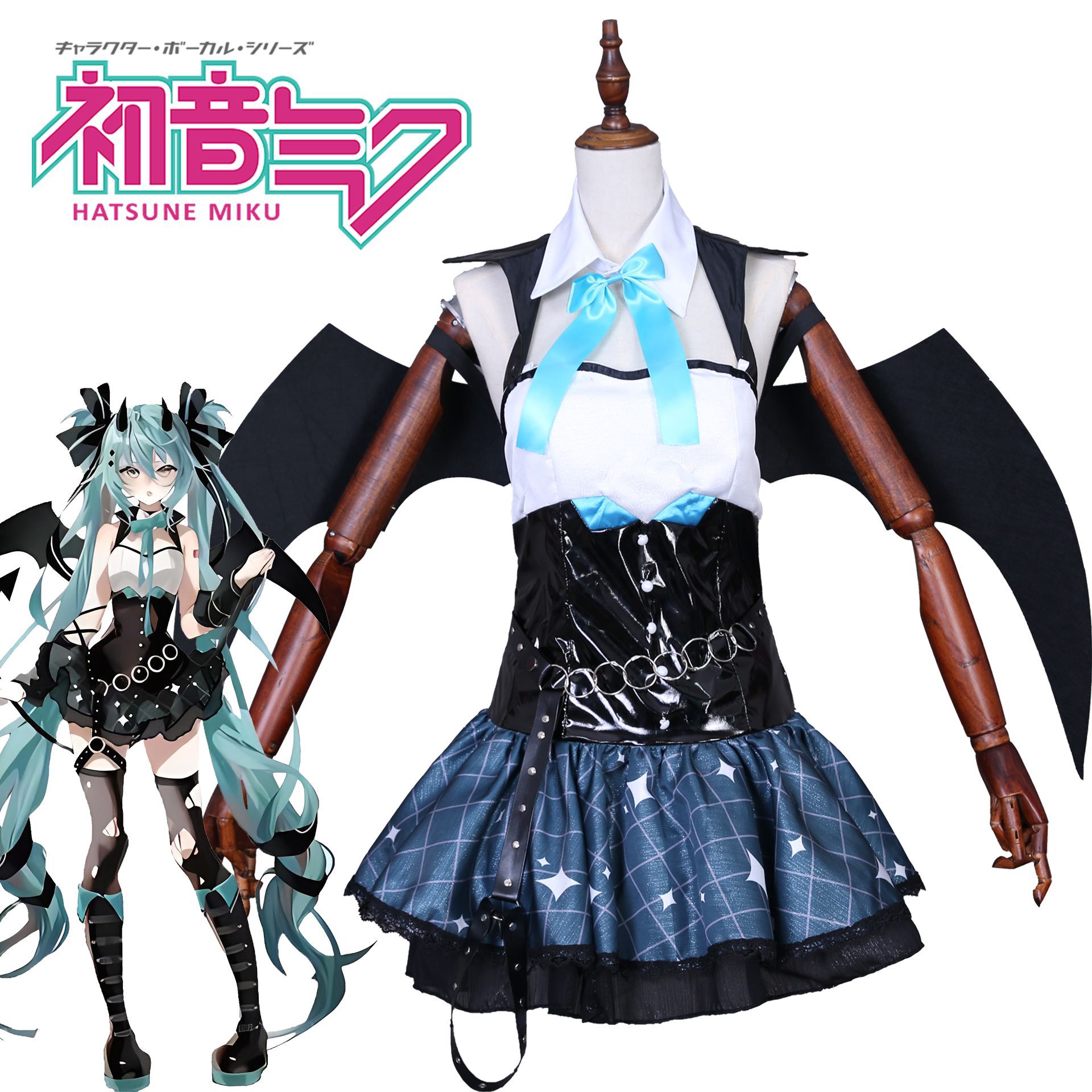初音ミクアライグマ連動cos服小悪魔二次元コスプレ衣装アニメフルセットレディーススーツ 4,567円