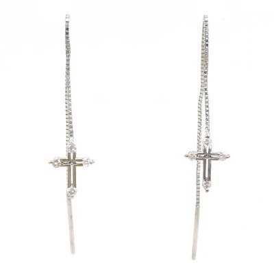 K14 14金 WG ホワイトゴールド ピアス ダイヤ 0.04 ×2 ジュエリー