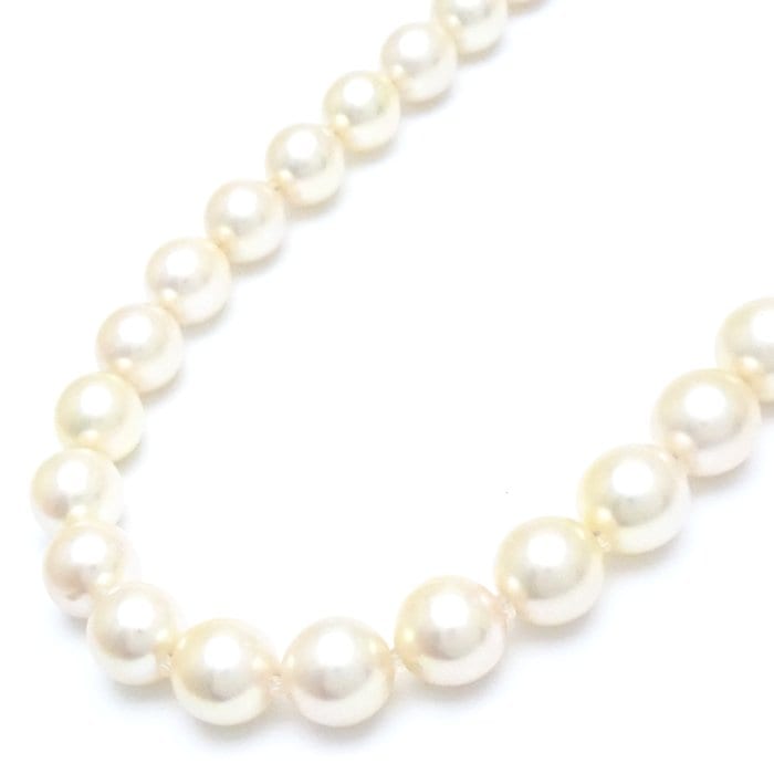 パール ネックレス あこや真珠7.5～7.8ミリ 44cm シルバー/75068