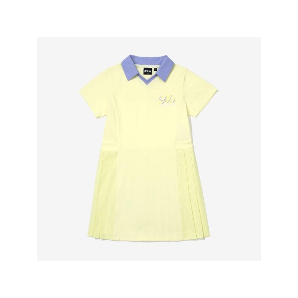 [FILA KIDS] ガールズサマーバックプリーツドレス (FK2OPG2302F_LEN) Q0ZFK2OPG2302FLEN