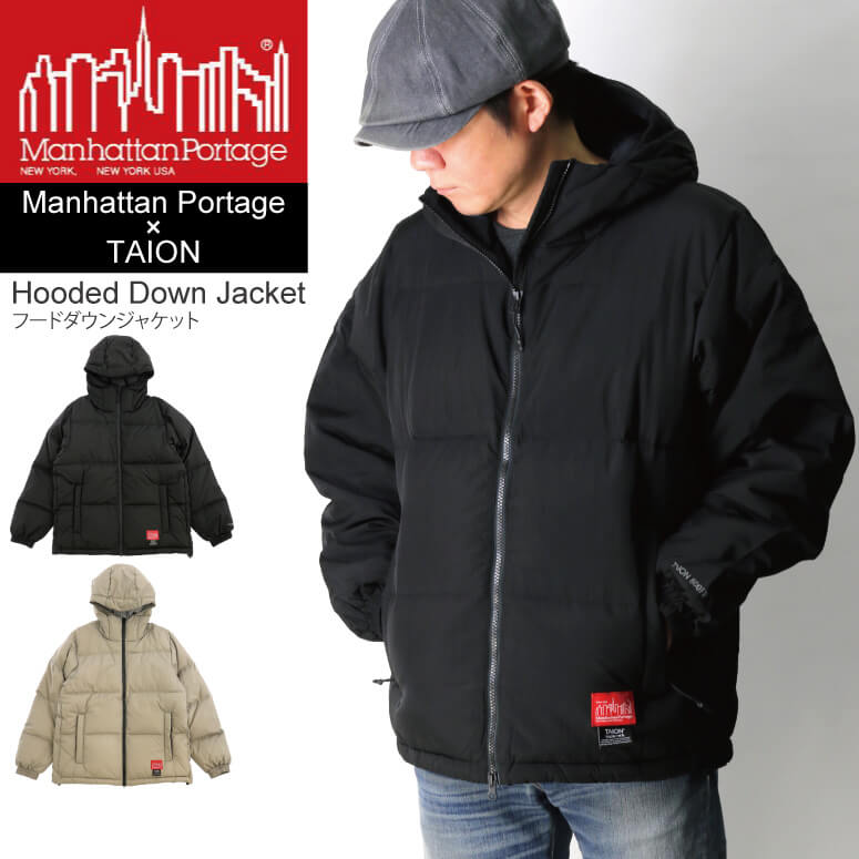 Manhattan Portage(マンハッタンポーテージ) Manhattan Portage×TAION フード ダウン ジャケット メンズ レディース