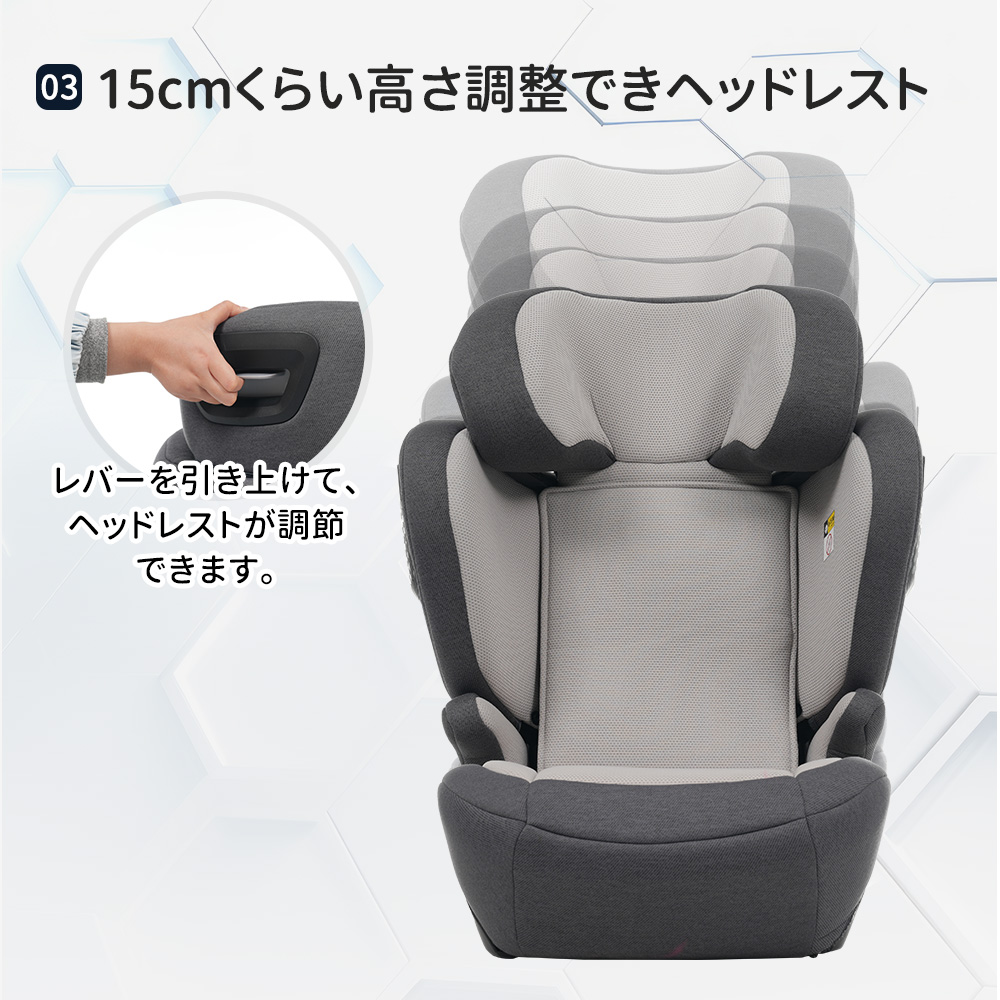 【保証付き】【一体二役・背もたれ分離可能】ジュニアシート 肘掛け付き 3歳~12歳頃 100－150cm ドリンクボルダー 新安全基準R129適合 チャイルドシート ISOFIX ジュニアシート