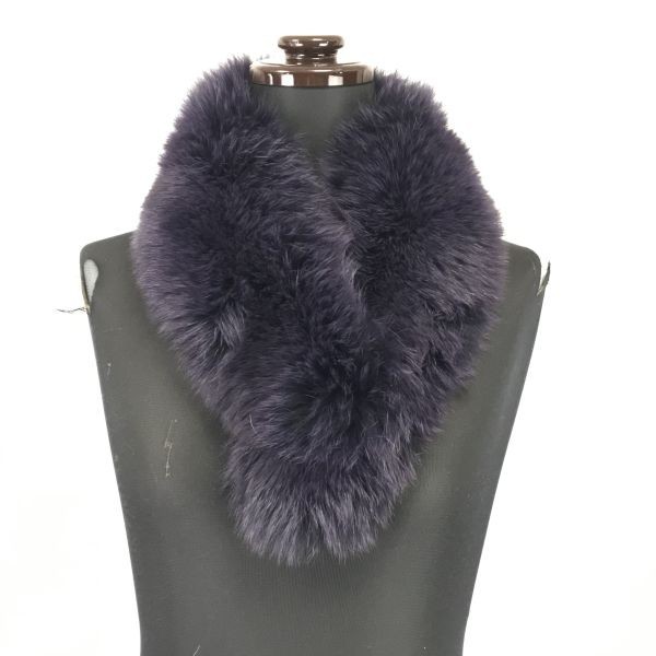 SAGA FOX毛皮/フォックスファー/ティペット/マフラー/ストール【68×7/紫/purple】ScarfXCM42