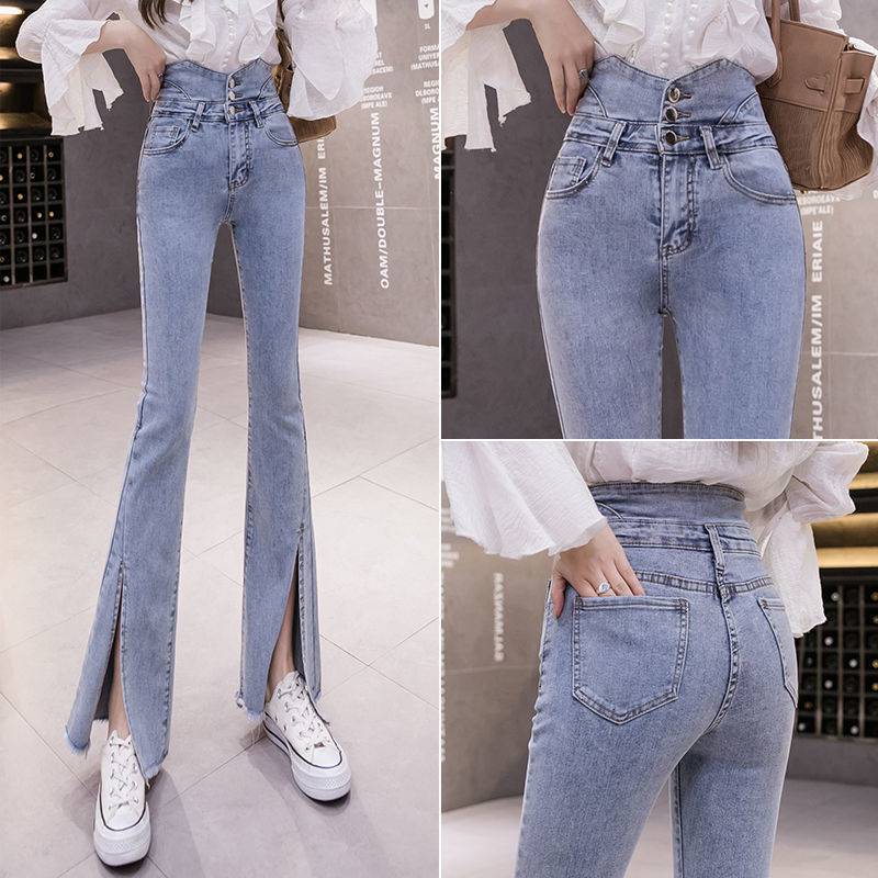 通勤セルフカットパンツkきれいめ オフィスデニムパンツ リネンパンツ韓国美脚パンツワイドハイウエストパンツフレアパンツ