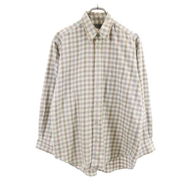 クリスチャンディオール 長袖 チェックシャツ M ベージュ系 Christian Dior メンズ 5,154円