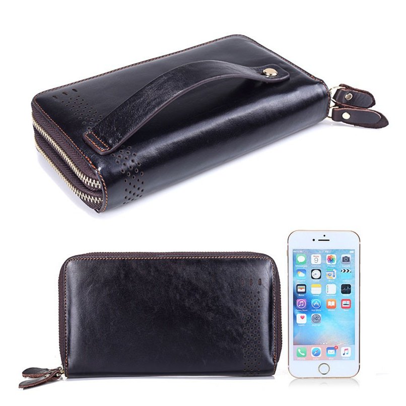 財布 メンズ クラッチバッグ 長財布 オックスフォード カジュアル 軽量 紙幣入れ カード入れ ギフト ビジネス アコーディオン プレゼント ファスナー式 大容量