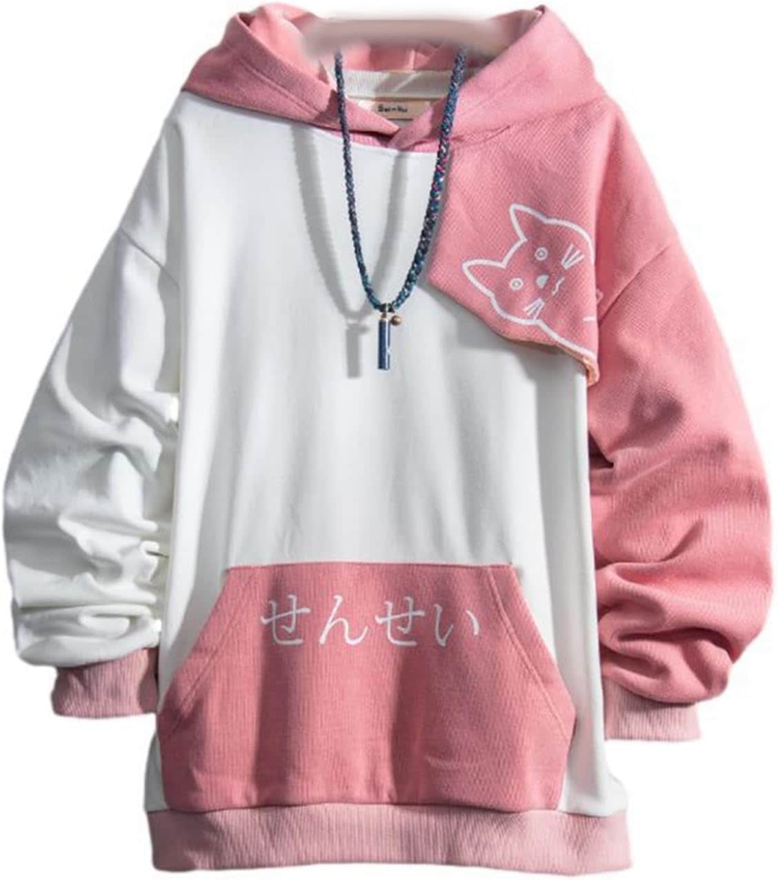 パーカー メンズ 猫柄 フード付き プルオーバー 春秋服 切り替え 長袖 上着 お洒落 男女兼用 防寒 大きいサイズ スウェットパーカー 厚手 カジュアル 快適 通学 運動 アウトドア スト