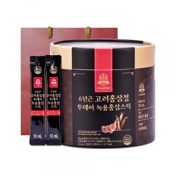 高麗紅参中央会 6年根 高麗紅参精 トゥデイ 緑用紅参スティック + ショッピングバッグ 고려홍삼중앙회 6년근 고려홍삼정 투데이 녹용홍삼스틱 + 쇼핑백