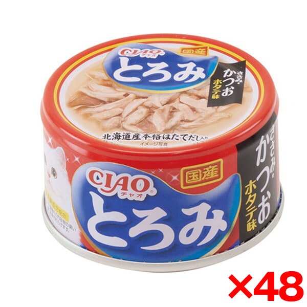 48個セット CIAO とろみ ささみ・かつお ホタテ味 80g