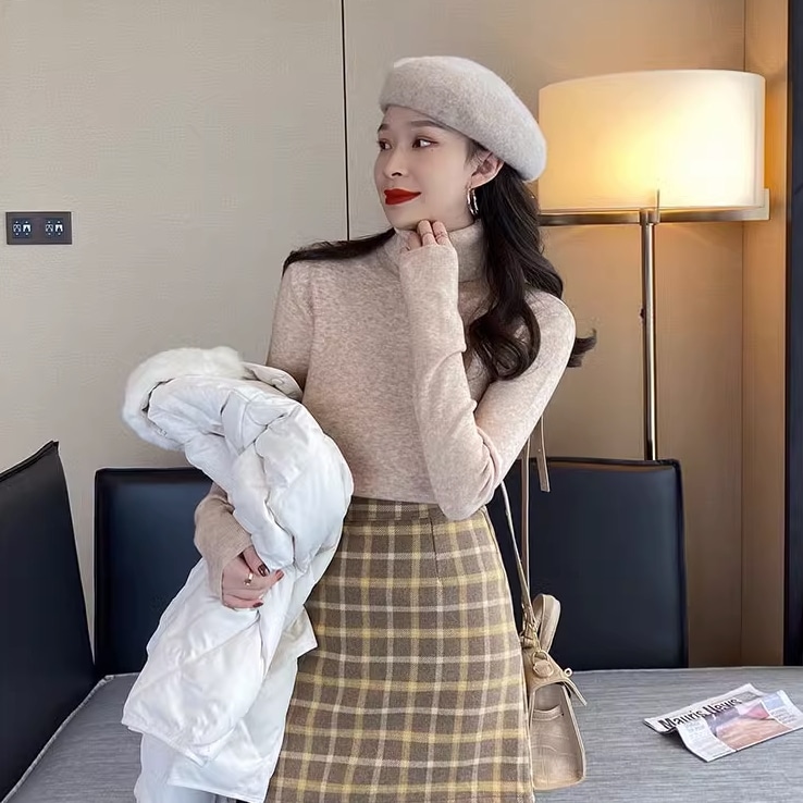 トップス モテ ニットソー 袖あり 長袖 タートルネック 襟なし かわいい 大人可愛い シンプル カジュアル 大人 おしゃれ お洒落 アジアン エスニック エキゾチック 大人女子 無地 秋 冬