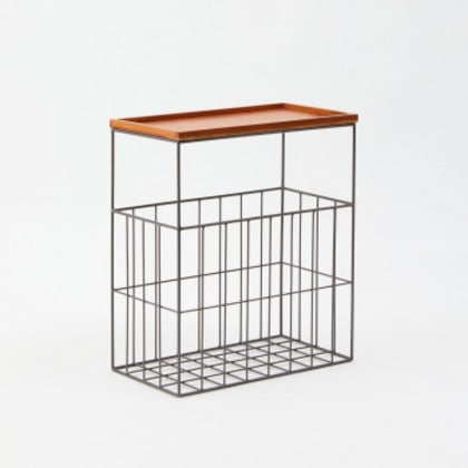 志成販売 ウッドトレー付の ストッカー 423547