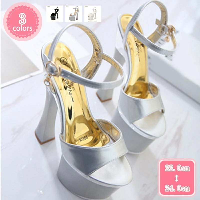 1000円OFFクーポン オープントゥ サンダルス 痛くない アンクルストラップ 結婚式 レディース プラットフォーム ハイヒール18cm ストラップパンプス キャバ ピンヒール キャバサンダル 二次