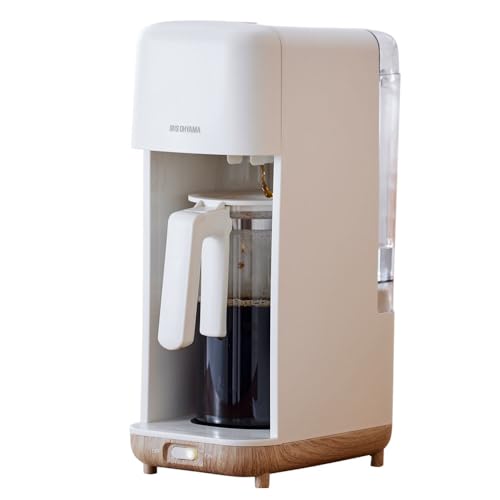アイリスオーヤマ コーヒーメーカー ドリップ式 720ml 6杯分 幅15.1cm マグボトル対応 コーヒーサーバー付き CMS-0800-C アイボリー 木目 6,769円