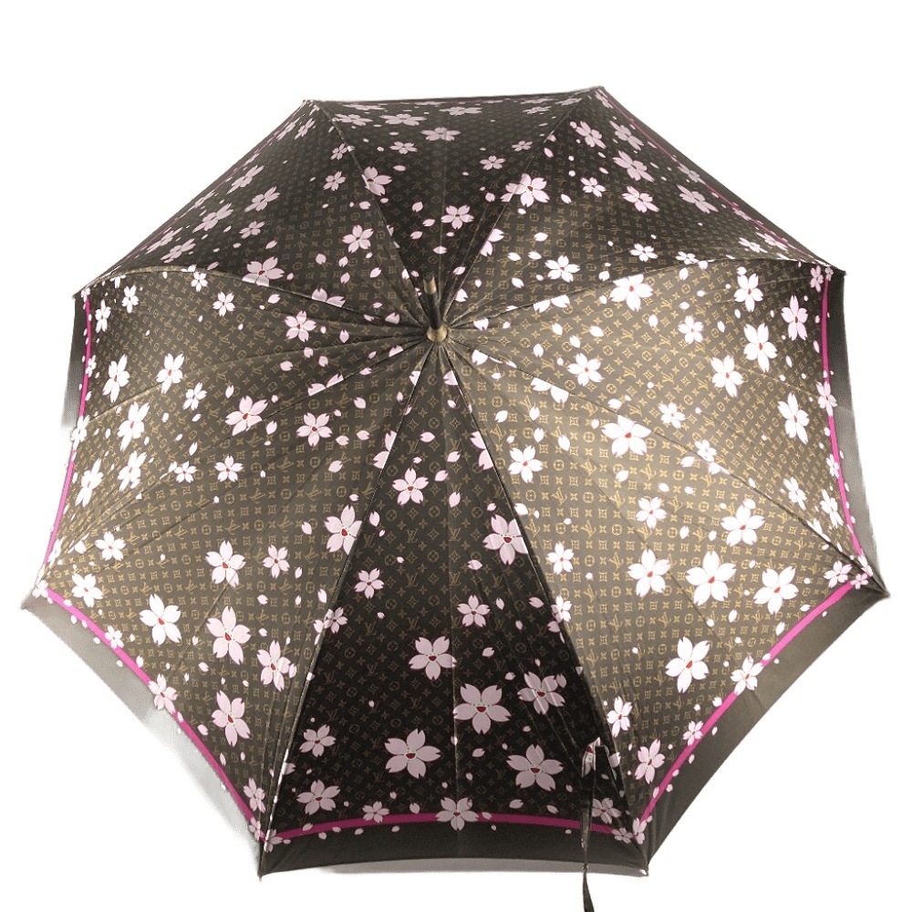 傘 M92030 バラブリュイ パラソル モノグラム チェリーブロッサム 桜 村上隆 長傘 アンブレラ ポリエステル ブラウン