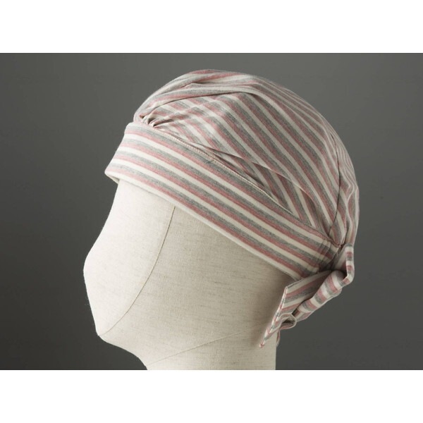特殊衣料 abonetホーム ターバンN ストライプピンク 56～58 メーカー直送