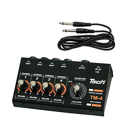 TECH 4ch マイクロミキサー 1.2mケーブル X 1付属 TM-4 6,963円