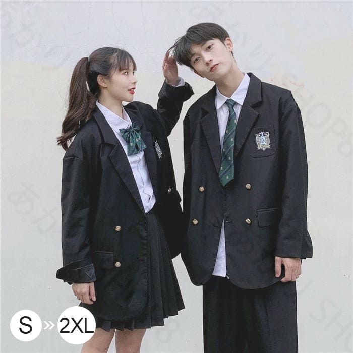 初回限定学院風 JK制服 ペアルック テーラードジャケット 男女兼用 学生服 カップル お揃い スーツトップス ジャケット アウター 無地 春 秋 ブルゾンジャンパー JK制服 DK制服 韓国ファッシ