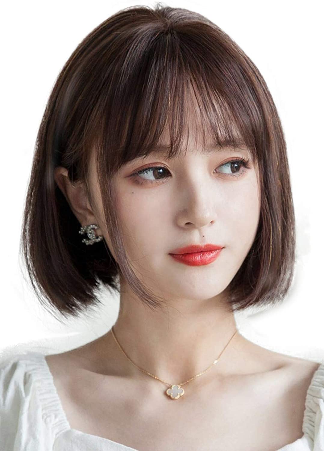 フルウィッグ ボブ つむじあり 小顔 女装 ウィッグ 人毛100 総手植え 人工皮膚 増毛 かつら