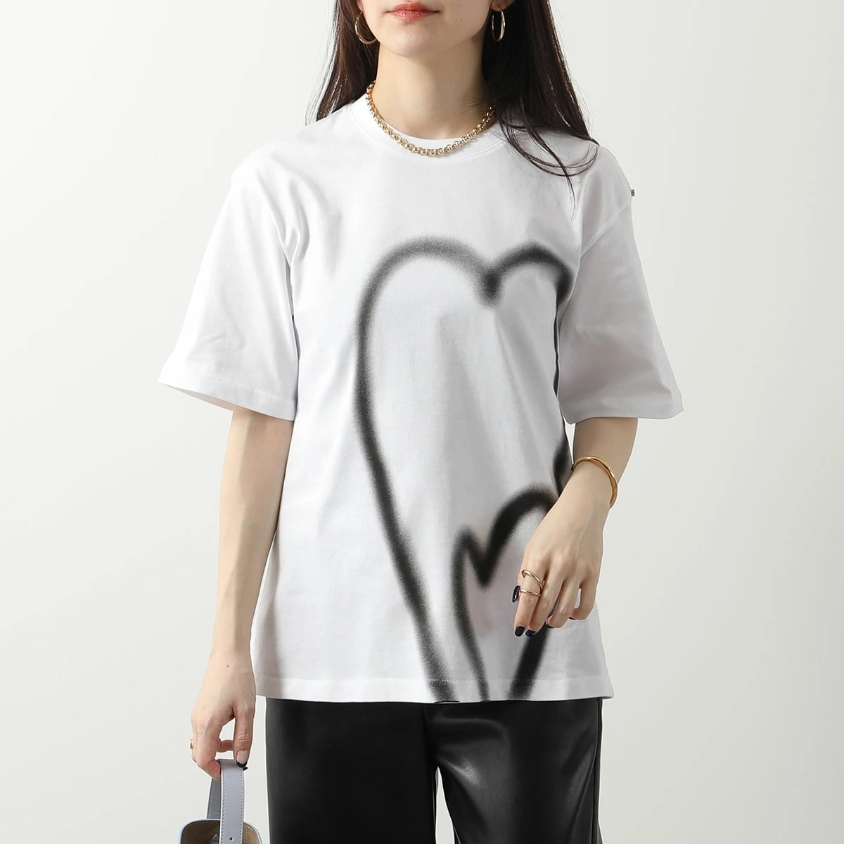 SPORTMAX スポーツマックス Tシャツ LUIS レディース 半袖 カットソー コットン クルーネック ジャージー ハート 015 13,424円